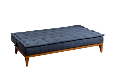 Divano senza braccioli moderno da 3 posti rivestito in tessuto cm 180x80x78h - vari colori