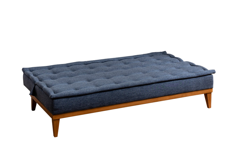 Divano senza braccioli moderno da 3 posti rivestito in tessuto cm 180x80x78h - vari colori