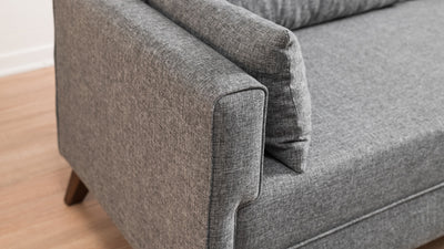 Divano letto a 3 posti rivestito in tessuto cm 208x81x85h - vari colori