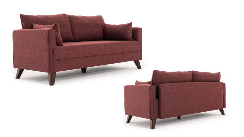 Divano letto a 3 posti rivestito in tessuto cm 208x81x85h - vari colori