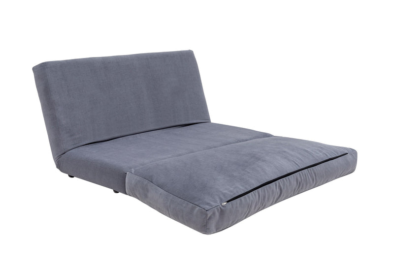 Divano biposto letto moderno richiudibile rivestito in tessuto cm 120x68x62h - vari colori