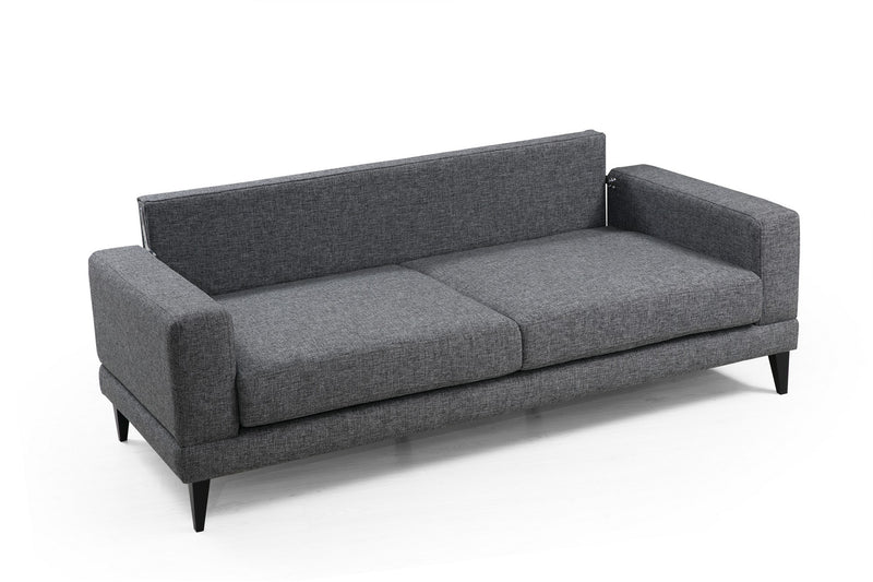 Divano letto zona giorno da 3 posti schienale girevole cm 210x90x85h - vari colori