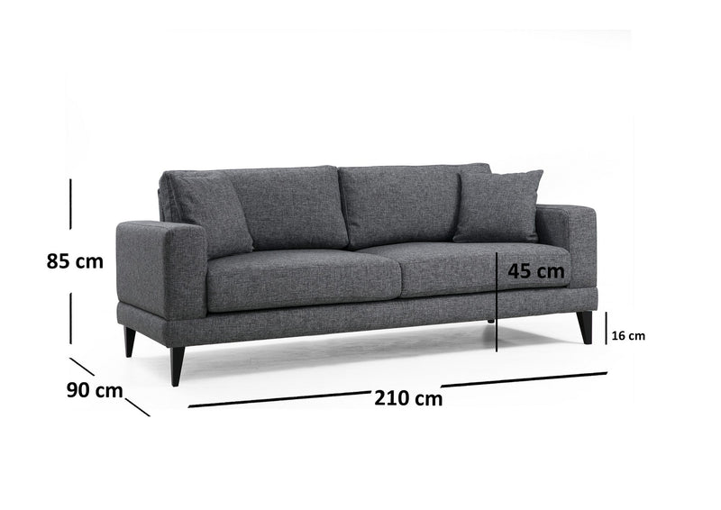 Divano letto zona giorno da 3 posti schienale girevole cm 210x90x85h - vari colori