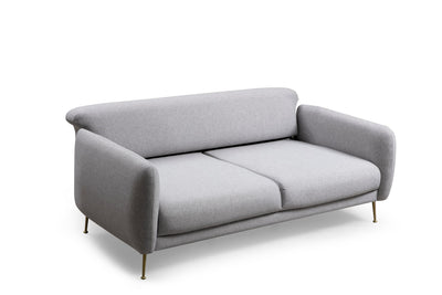 Divano letto 3 posti schienale movibile in tessuto gambe in metallo cm 214x98x85h - vari colori