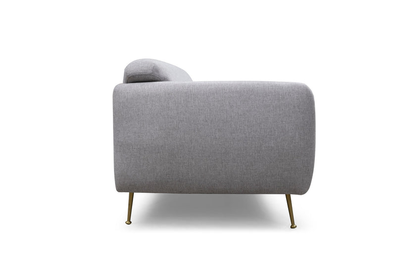 Divano letto 3 posti schienale movibile in tessuto gambe in metallo cm 214x98x85h - vari colori