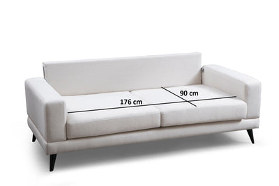 Divano letto zona giorno da 3 posti schienale girevole cm 210x90x85h - vari colori