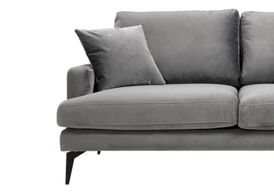 Divano design imbottito biposto rivestito in tessuto cm 175x88x90h - vari colori