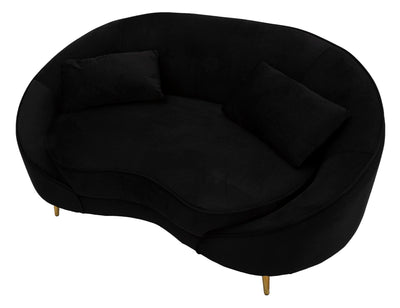 Divano design 2 posti rivestito in tessuto con cuscini cm 148x84x68h - vari colori