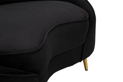 Divano design 2 posti rivestito in tessuto con cuscini cm 148x84x68h - vari colori
