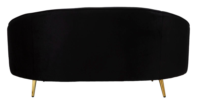 Divano design 2 posti rivestito in tessuto con cuscini cm 148x84x68h - vari colori