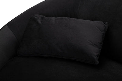 Divano design 2 posti rivestito in tessuto con cuscini cm 148x84x68h - vari colori