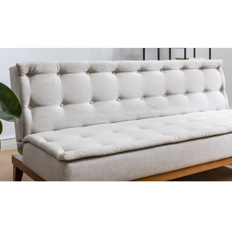 Divano senza braccioli moderno da 3 posti rivestito in tessuto cm 180x80x78h - vari colori