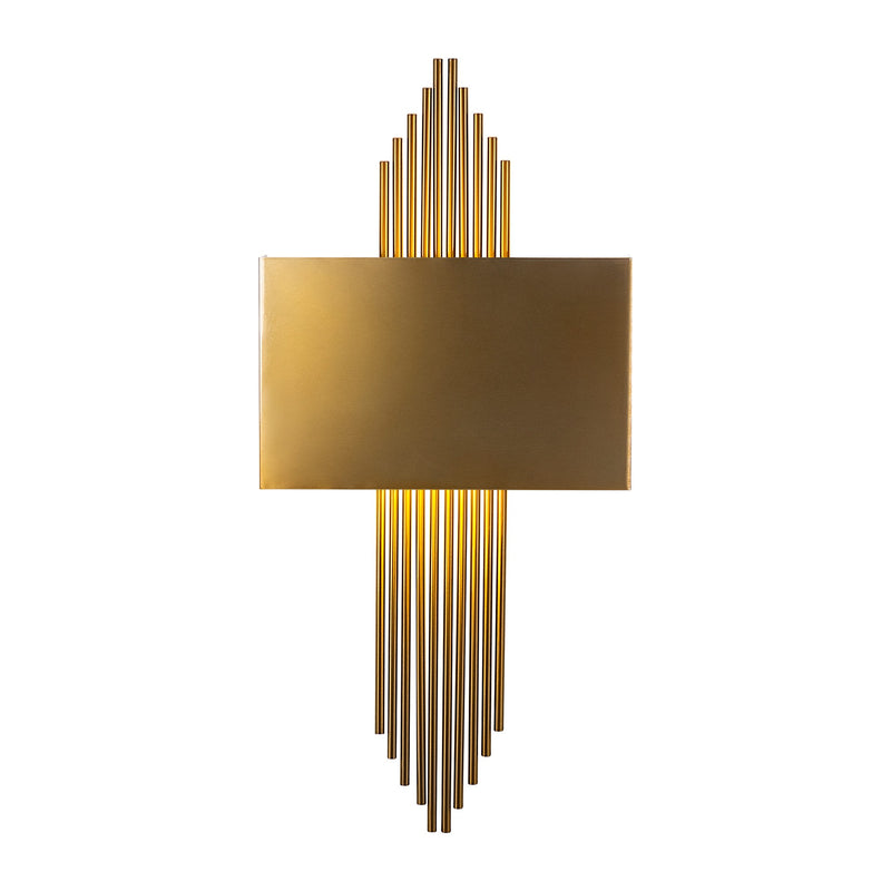 applique design a duna luce struttura e paralume in metallo dorato