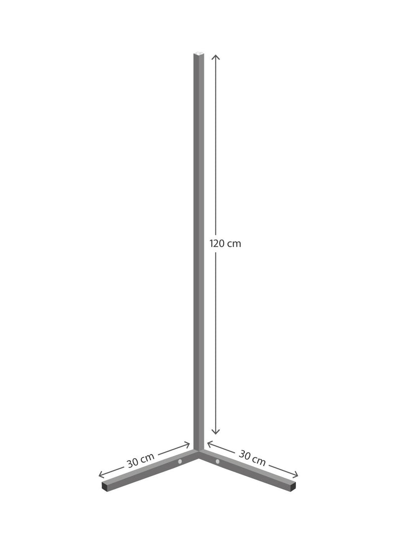 Piantana lampada minimal in alluminio con luce a led cm 30x30x120h - vari colori