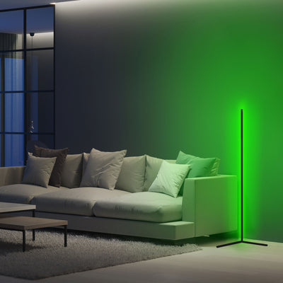 lampada da terra moderna minimal con luce a led colore verde