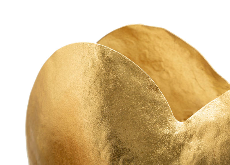 Lampada applique da parete in metallo colore oro opaco a forma di cuore cm 25x15x24h