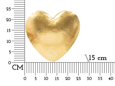 Lampada applique da parete in metallo colore oro opaco a forma di cuore cm 25x15x24h