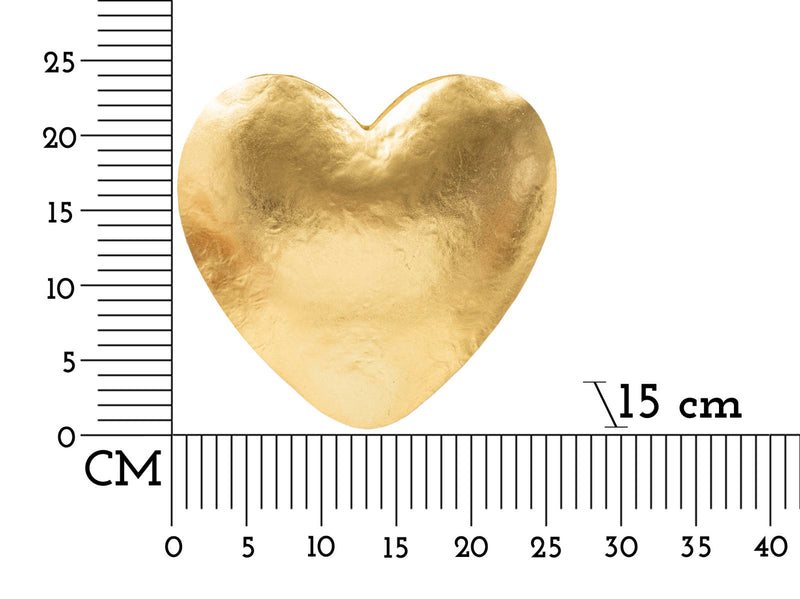 Lampada applique da parete in metallo colore oro opaco a forma di cuore cm 25x15x24h