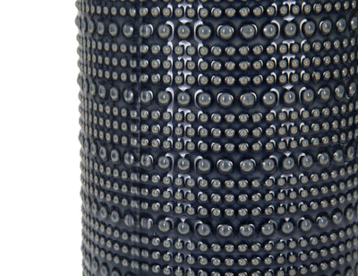 Lampada design da tavolo base in ceramica paralume in tessuto cm 28x47h