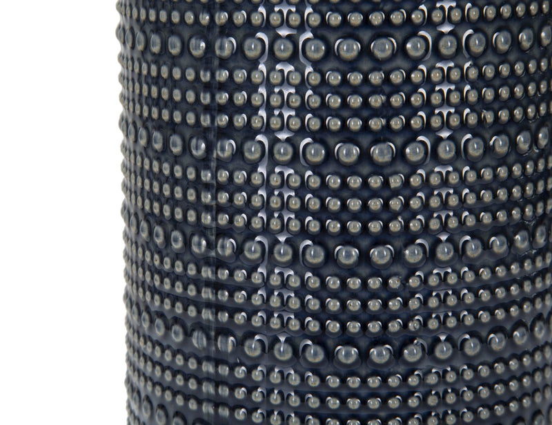 Lampada design da tavolo base in ceramica paralume in tessuto cm 28x47h