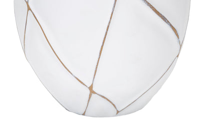Lampada moderna da tavolo base colore bianco paralume in tessuto cm 36x60h