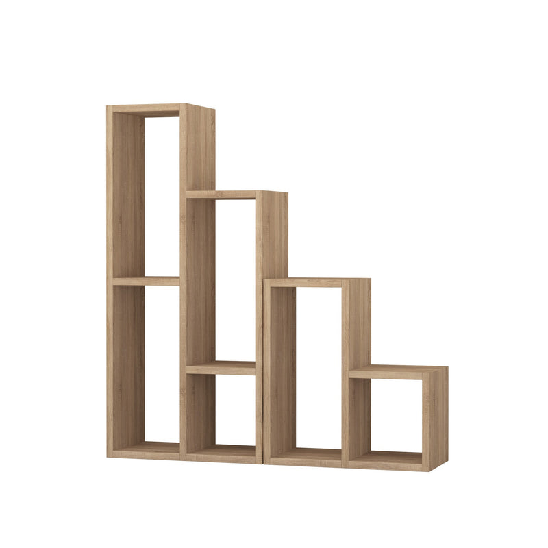 Libreria porta piante a moduli in legno colore rovere chiaro cm 84x40x89h