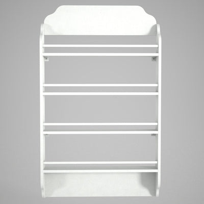 Libreria da parete sospesa 4 ripiani per cameretta in legno cm 80x12x132h