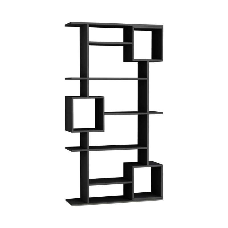 Libreria design con 5 ripiani e 3 vani moderna cm 92x28x173h - vari colori