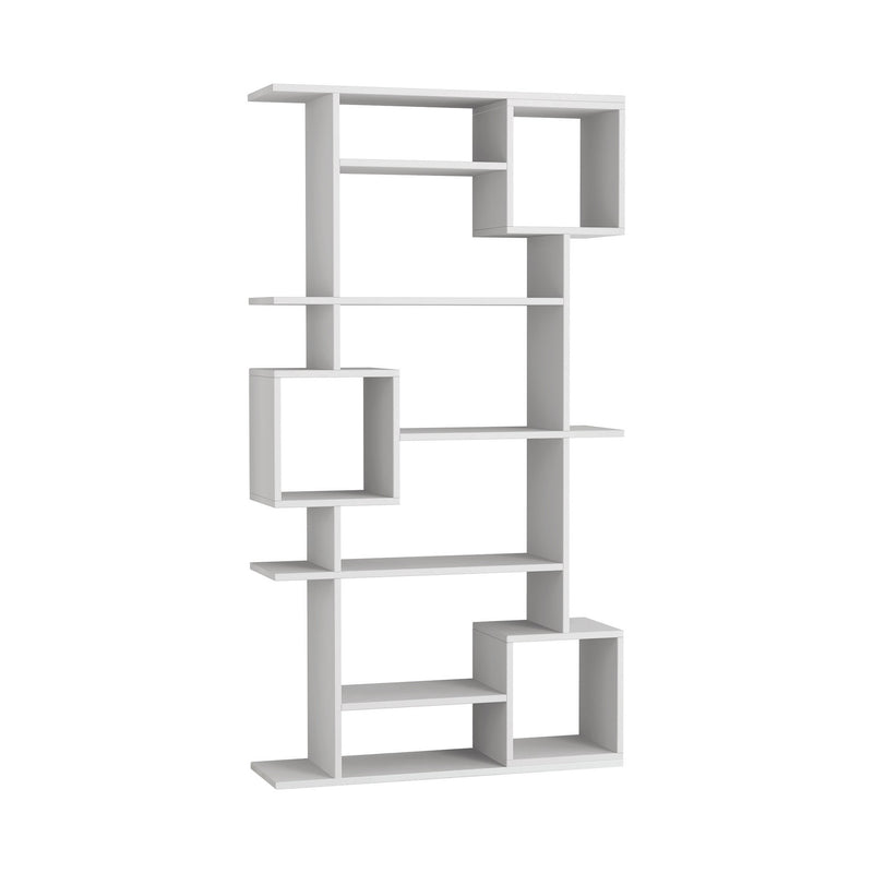 Libreria design con 5 ripiani e 3 vani moderna cm 92x28x173h - vari colori