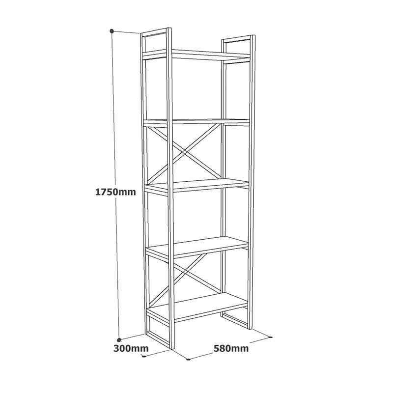 Libreria design struttura in metallo dorato ripiani marmo bianco cm 58x30x175h