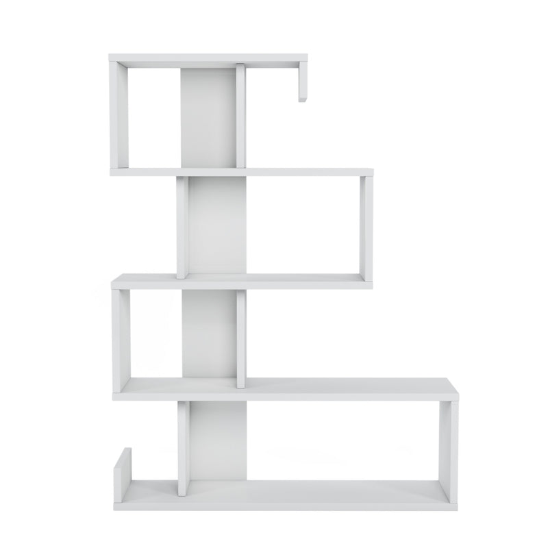 Libreria design a scala bifacciale colore bianco cm 80x22x100h