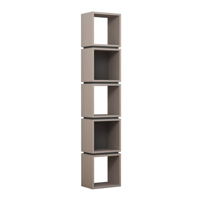 Libreria verticale a colonna moderna 5 vani in legno cm 32x22x167h - vari colori