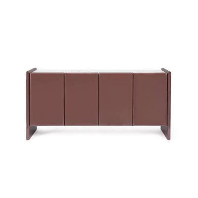 Madia moderna bordeaux a 4 Ante con top effetto marmo cm 163x45x80h