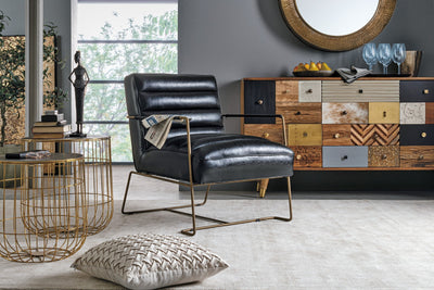 Madia con ante e cassetti effetto Patchwork in legno di mango cm 150x40x78h