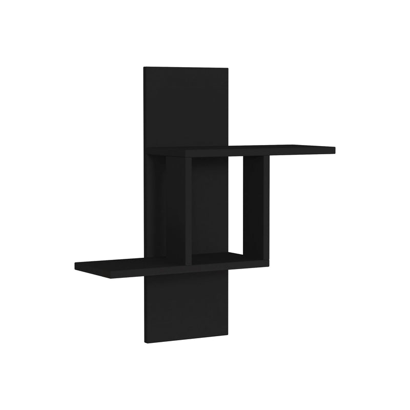 Mensola da parete design simmetrico con vano a giorno cm 64x20x70h - vari colori