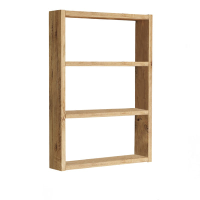 Mensola 3 ripiani porta spezie da cucina in legno colore quercia cm 43x9x60h