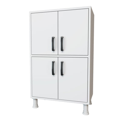 Mobile 4 ante multiuso bianco per cucina soggiorno cm 62x35x101h