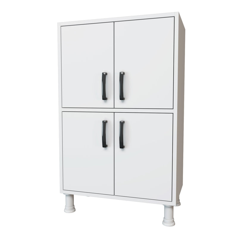 Mobile 4 ante multiuso bianco per cucina soggiorno cm 62x35x101h