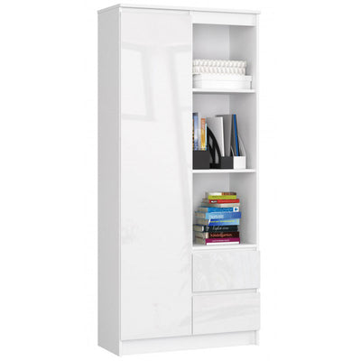 mobile da salotto in legno bianco lucido