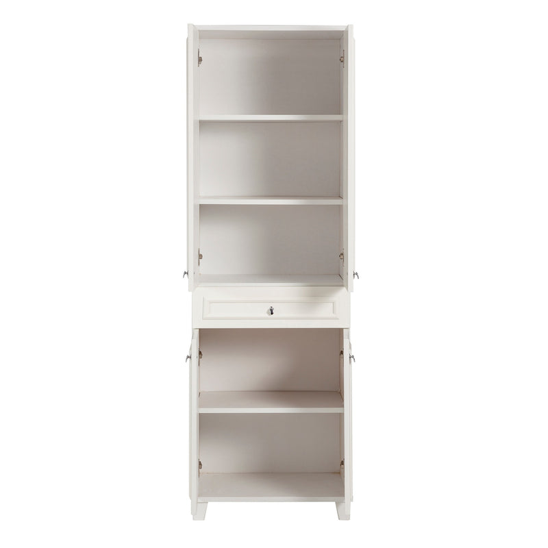 Mobile per il bagno con 4 ante e cassetto colore bianco cm 58x39x178h
