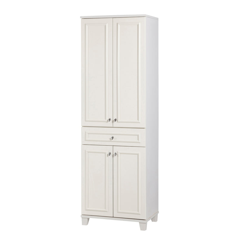 Mobile per il bagno con 4 ante e cassetto colore bianco cm 58x39x178h