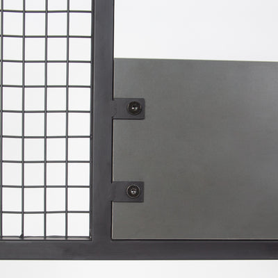 Mobile con appendiabiti e ripiani stile industrial in legno e metallo cm 78x30x182h - vari colori