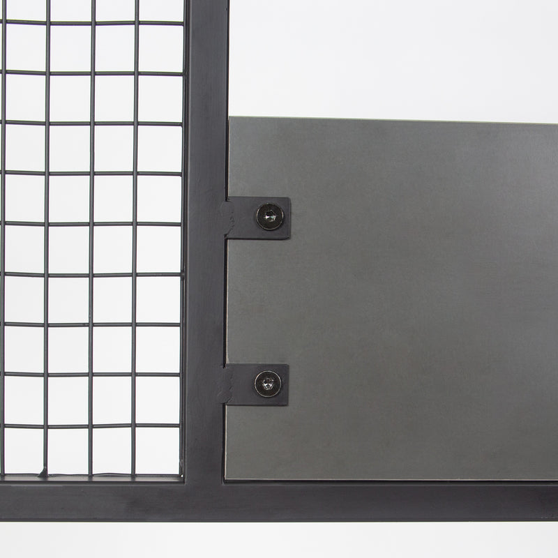 Mobile con appendiabiti e ripiani stile industrial in legno e metallo cm 78x30x182h - vari colori