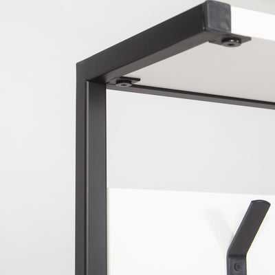 Mobile con appendiabiti e ripiani stile industrial in legno e metallo cm 78x30x182h - vari colori