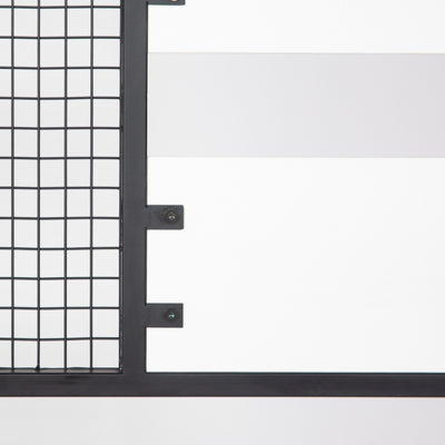 Mobile con appendiabiti e ripiani stile industrial in legno e metallo cm 78x30x182h - vari colori
