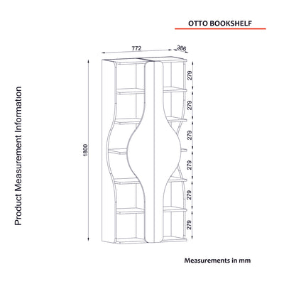 Libreria moderna da salotto design in legno noce e antracite cm 77x38x180h
