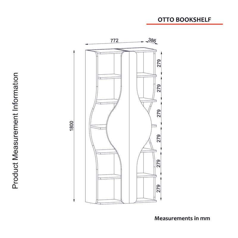 Libreria moderna da salotto design in legno noce e antracite cm 77x38x180h