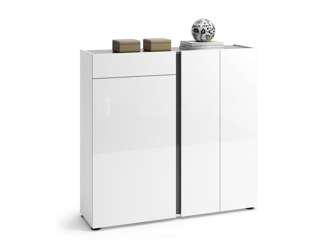 PAFEN Vaso Effetto Rattan In Plastica Antracite - Diametro 30 Cm, Altezza 27 Cm - Con Inserto Incluso, Per Interni Ed Esterni - 4