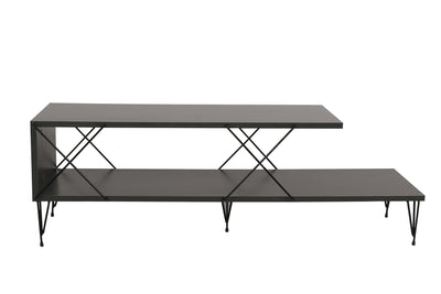 Mobile tv basso minimal in legno e metallo cm 120x30x40h - vari colori