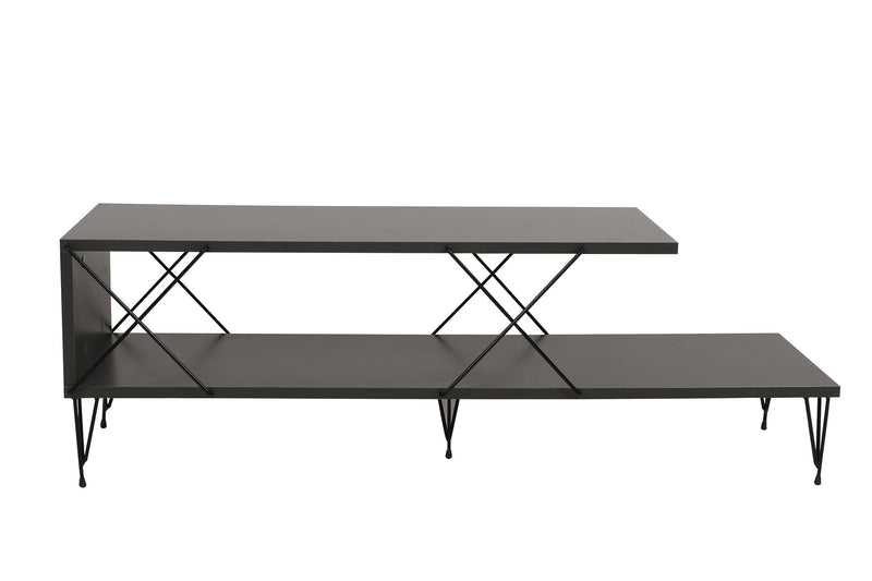 Mobile tv basso minimal in legno e metallo cm 120x30x40h - vari colori